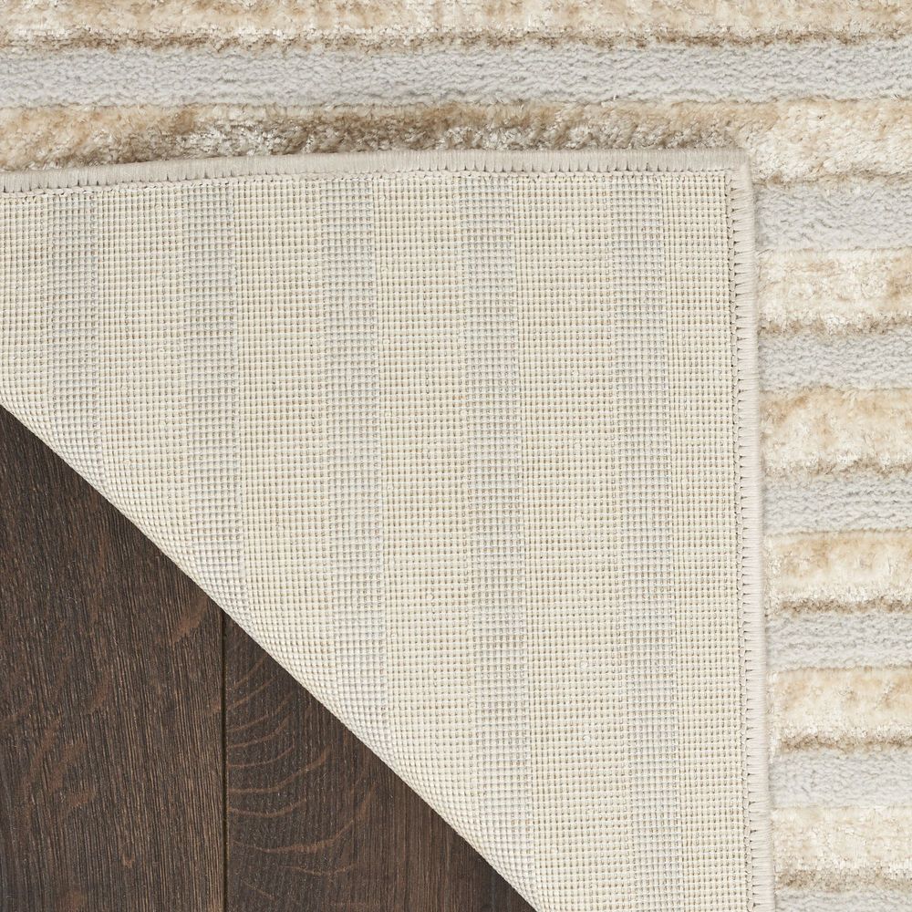 Nourison Brushstrokes BSK04 Runner Rug - Beige & Silver