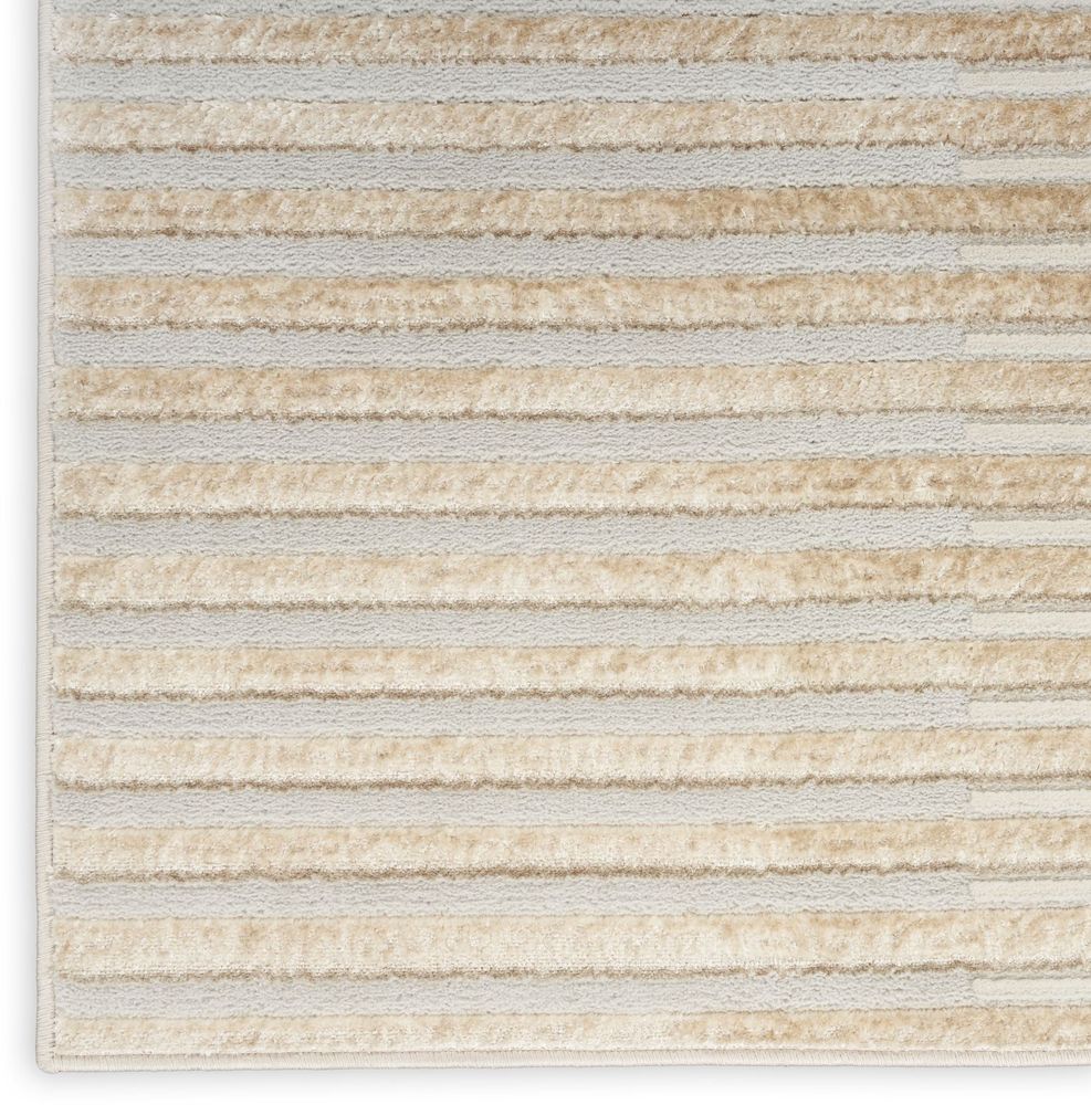 Nourison Brushstrokes BSK04 Runner Rug - Beige & Silver
