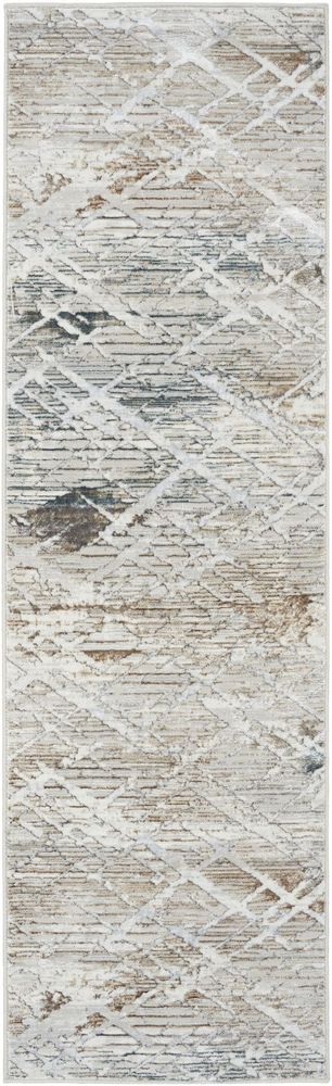Nourison Glitz GLZ11 Runner Rug - Grey & Multicolour