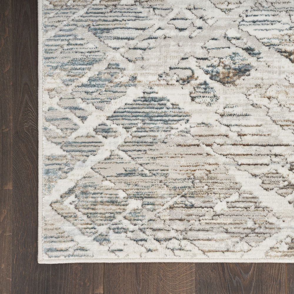 Nourison Glitz GLZ11 Runner Rug - Grey & Multicolour