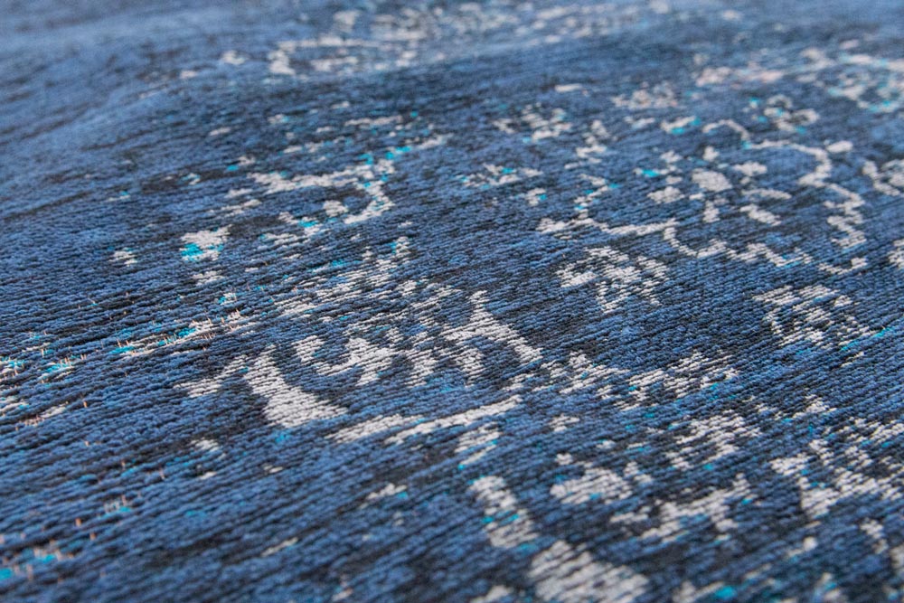 Louis De Poortere Medallion Rug - Blue Night 8254