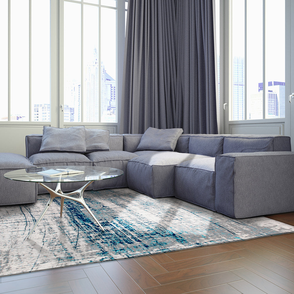 Mad Men Griff Rug - 8421 Bronx Azurite