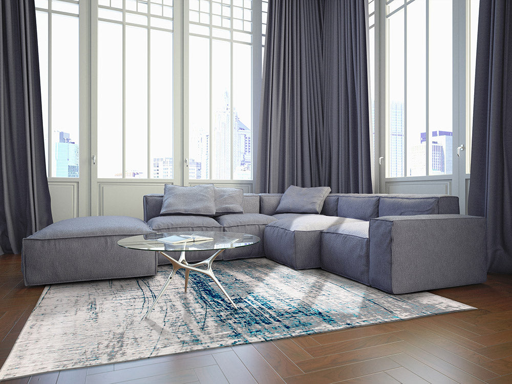 Louis De Poortere Griff Rug - Bronx Azurite 8421