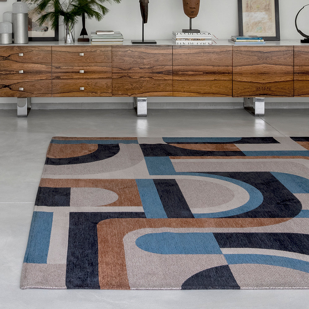 Louis De Poortere Nuance Module Rug - 9196 Camel Blue