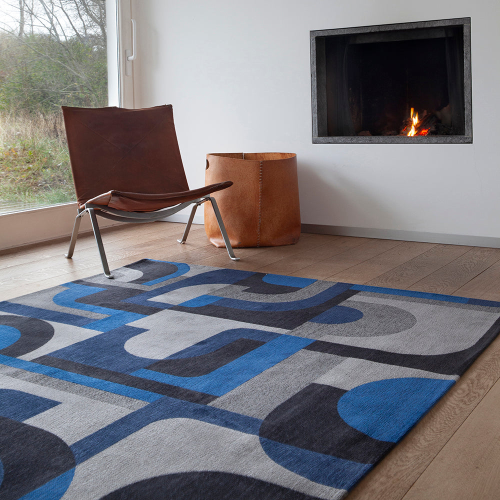 Louis De Poortere Nuance Module Rug - 9207 Weimer Blue