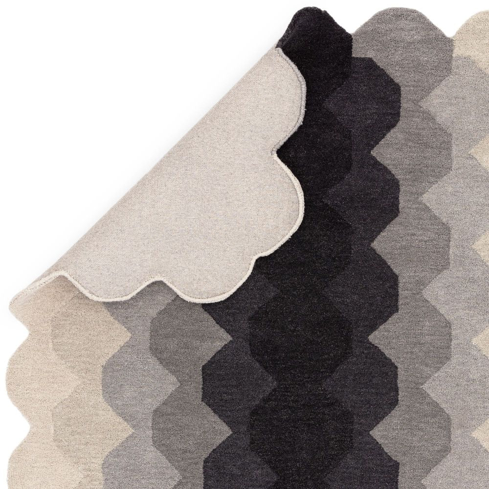 Contemporary Design Hive Runner Rug - Charcoal