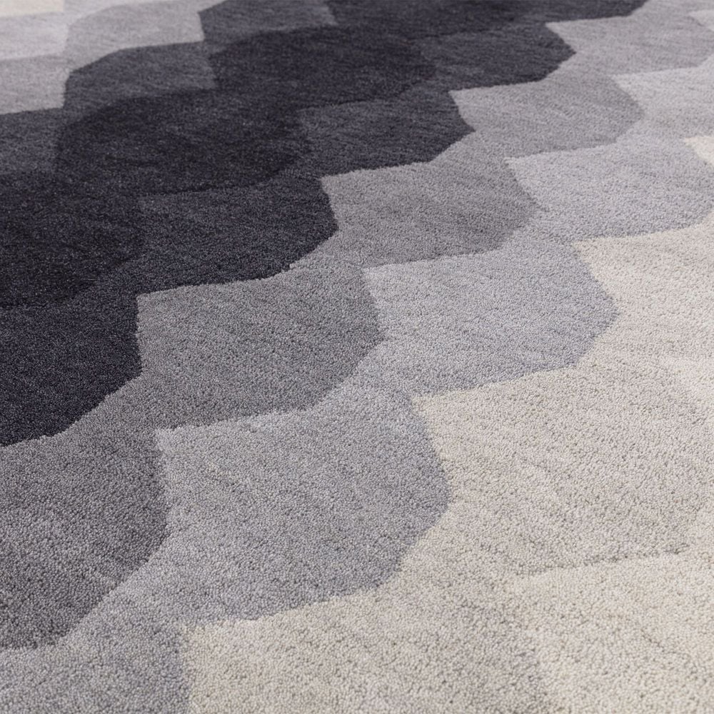 Contemporary Design Hive Runner Rug - Charcoal