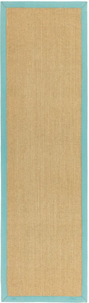 Asiatic London Natural Weaves Sisal Runner Rug - Linen & Aqua