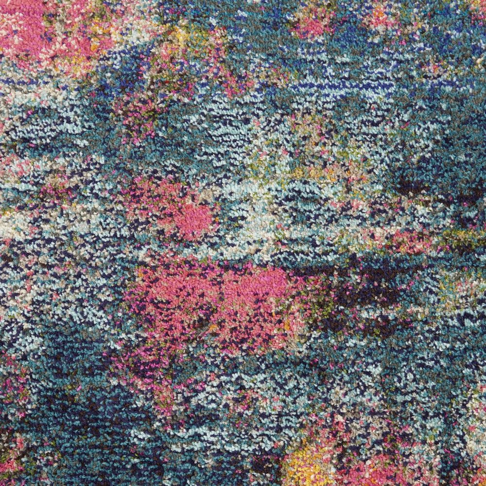Nourison Celestial CES09 Round Rug - Blue & Yellow