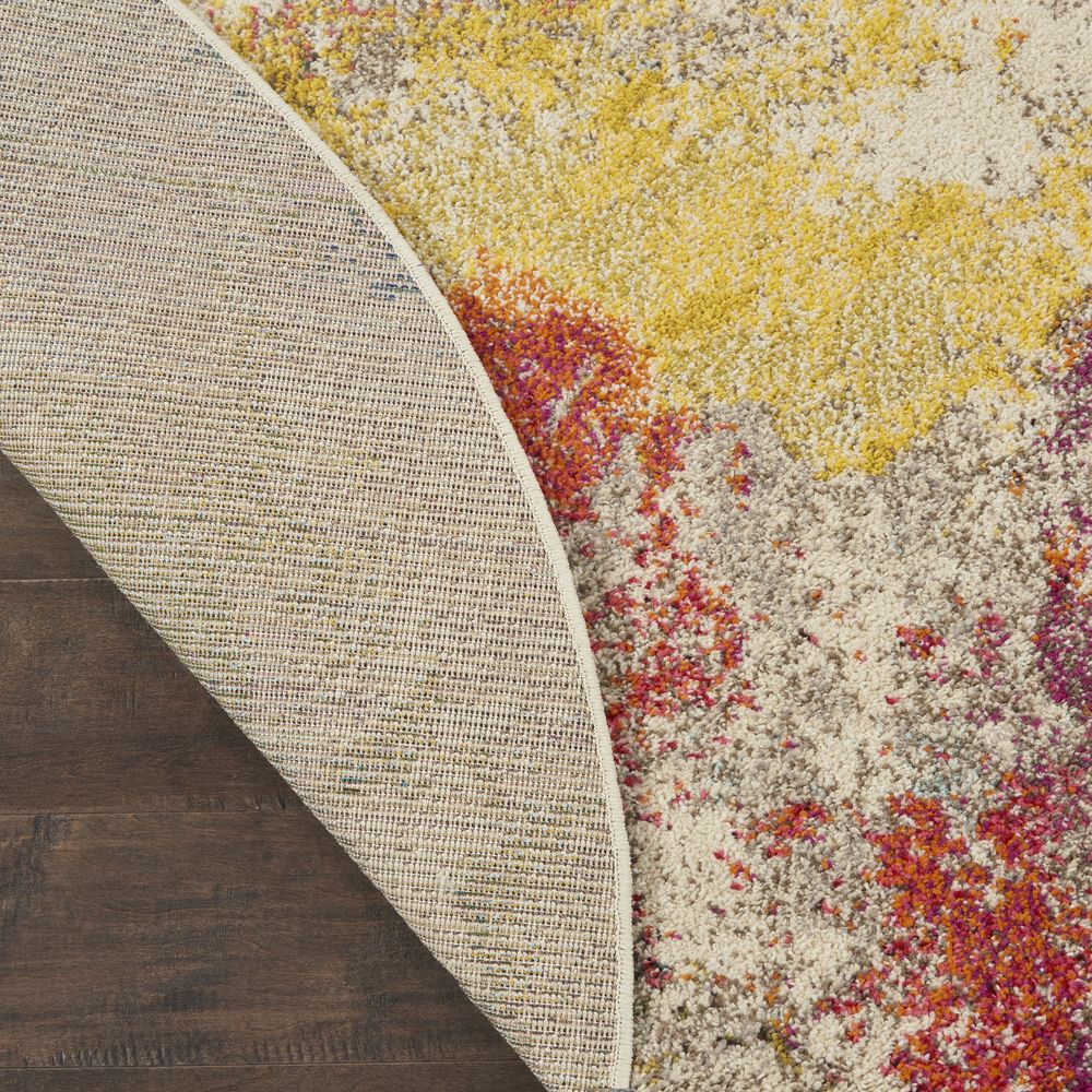 Nourison Celestial CES12 Round Rug - Ivory & Multicolour