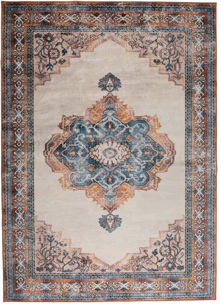 Dutchbone Mahal Rug - Blue & Brick