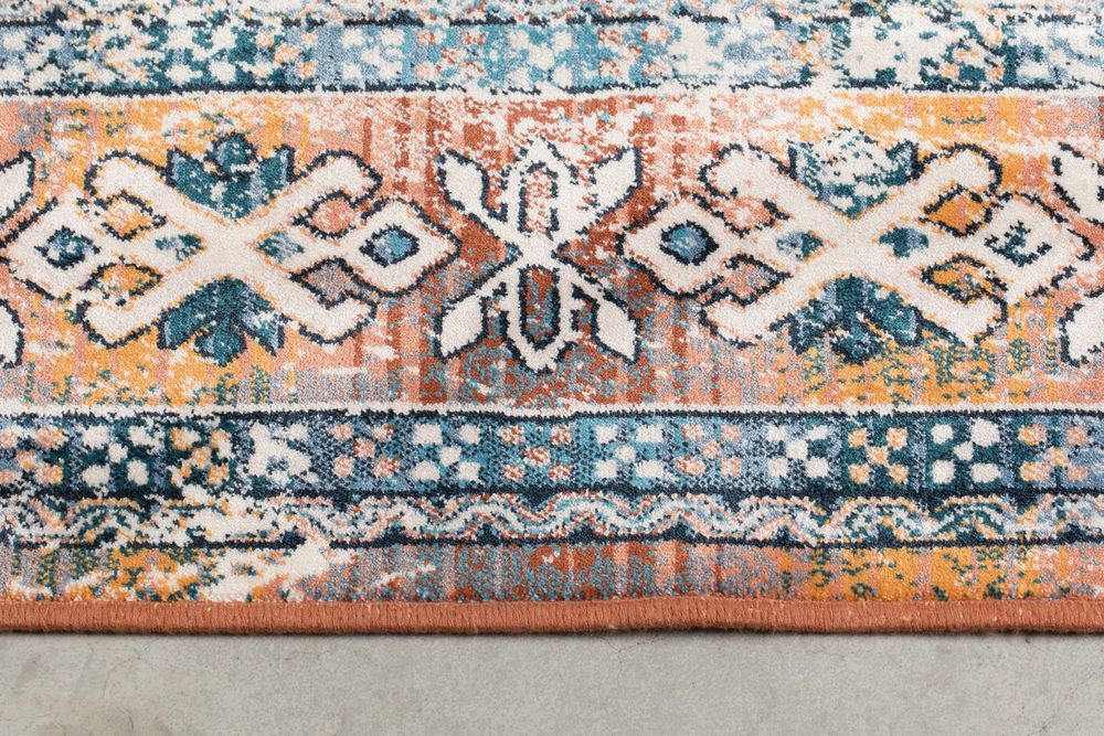 Dutchbone Mahal Rug - Blue & Brick