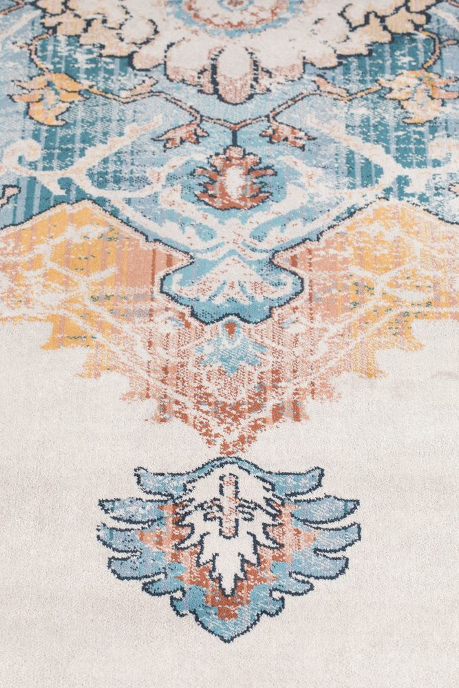 Dutchbone Mahal Rug - Blue & Brick