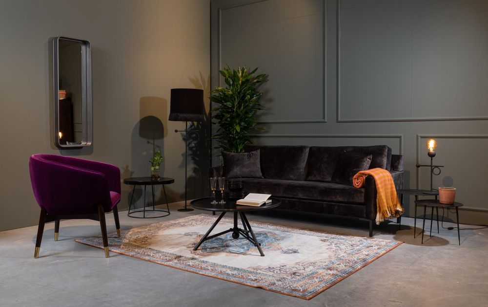 Dutchbone Mahal Rug - Blue & Brick