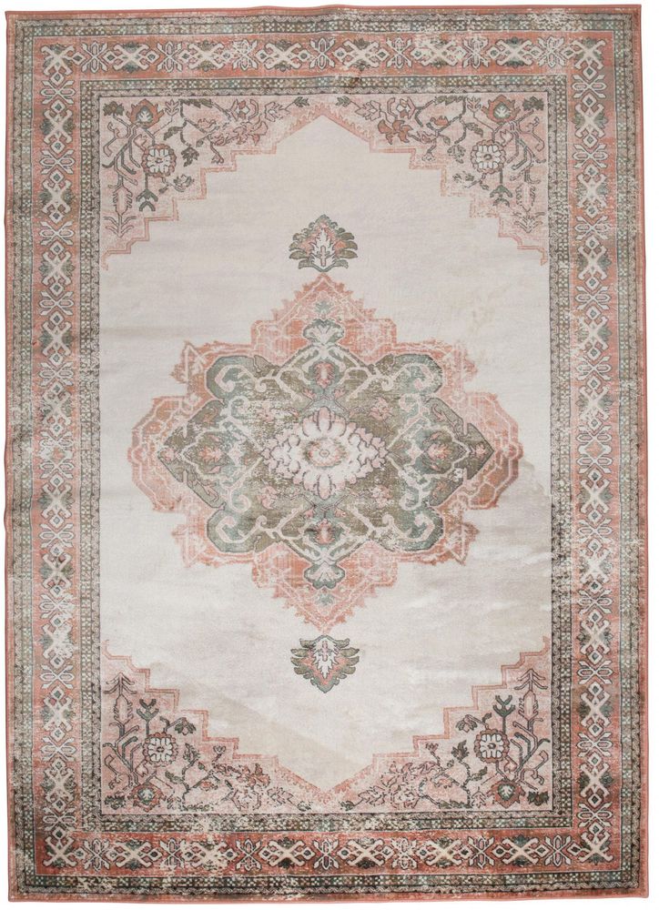 Dutchbone Mahal Rug - Pink & Olive