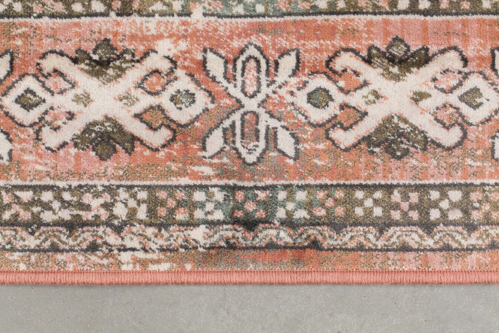 Dutchbone Mahal Rug - Pink & Olive