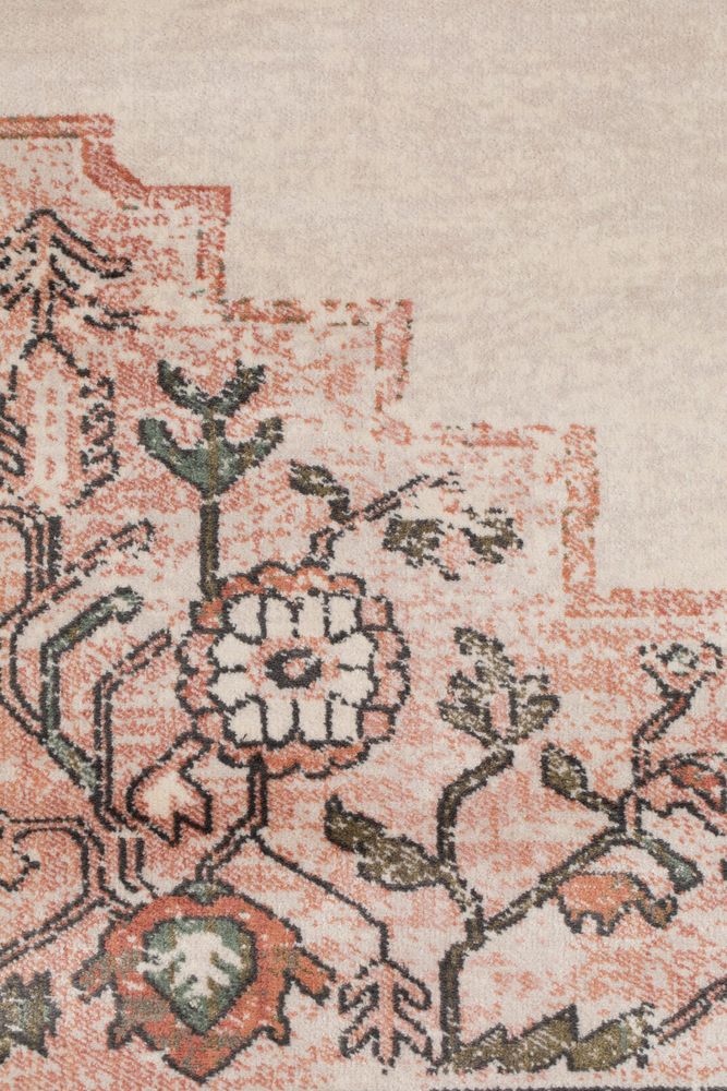 Dutchbone Mahal Rug - Pink & Olive