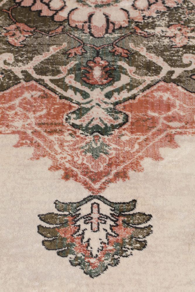 Dutchbone Mahal Rug - Pink & Olive