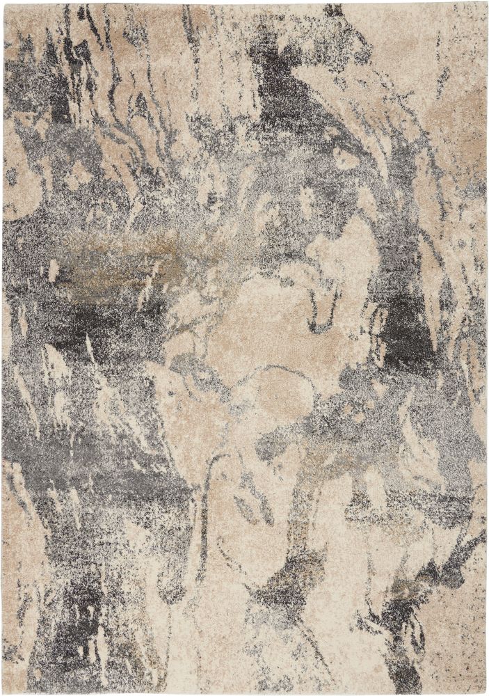 Nourison Fusion FSS16 Rug - Cream & Grey