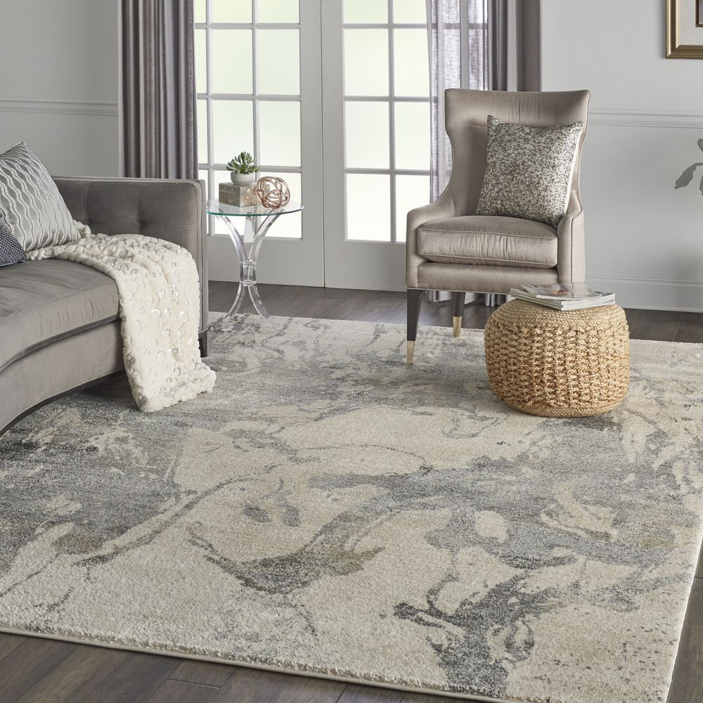 Nourison Fusion FSS16 Rug - Cream & Grey