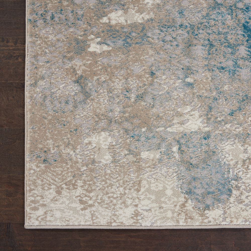 Nourison Karma KRM07 Rug - Ivory & Light Blue