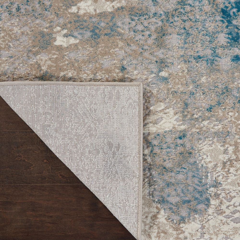 Nourison Karma KRM07 Rug - Ivory & Light Blue