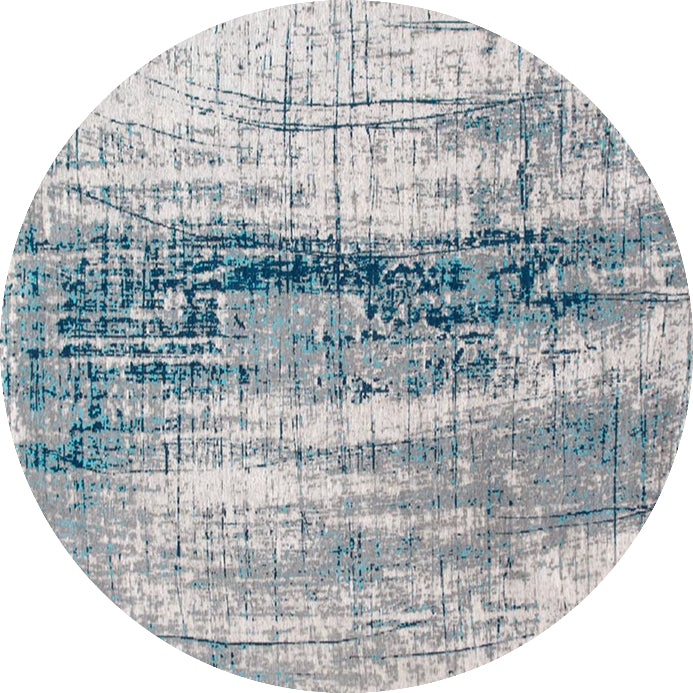 Louis De Poortere Mad Men Griff Round Rug - 8421 Bronx Azurite