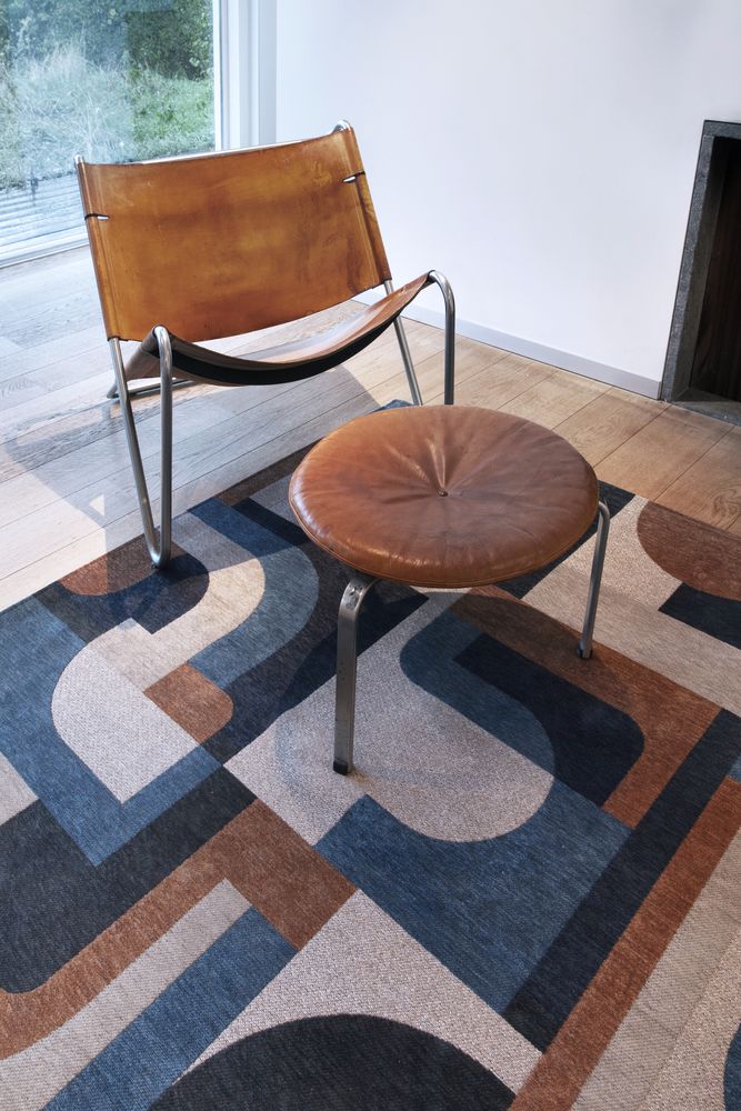 Louis De Poortere Nuance Module Rug - 9196 Camel Blue
