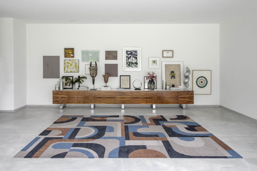 Louis De Poortere Nuance Module Rug - 9196 Camel Blue