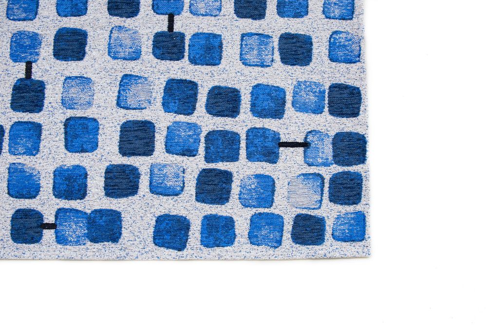 Louis De Poortere Craft Cobblestone Runner Rug - 9348 Amparo Blues