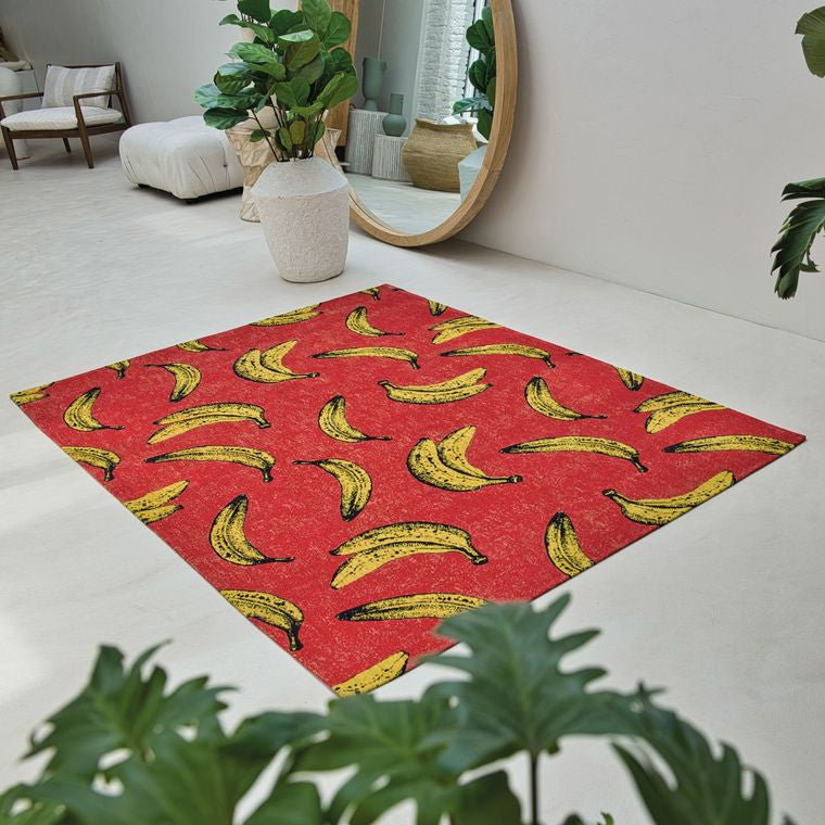 Louis De Poortere Pop Banana Rug - 9392 Miami Red