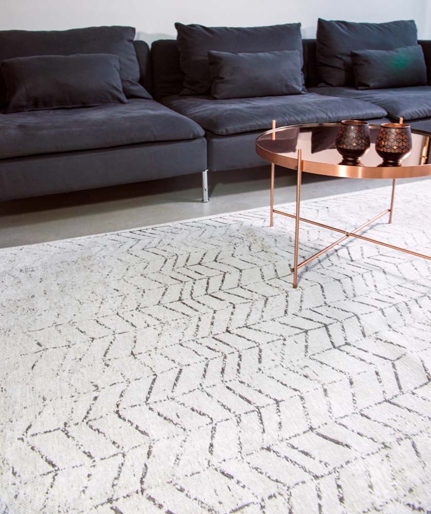 Louis De Poortere Jacobs Ladder Rug - Black On White