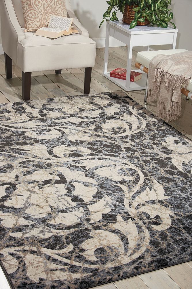 Nourison Maxell MAE10 Rug - Ivory & Charcoal