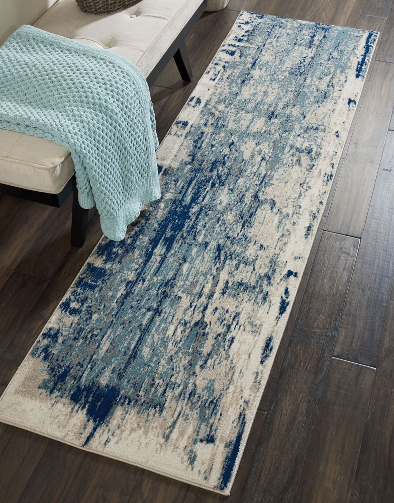 Nourison Maxell MAE16 Rug - Ivory & Blue