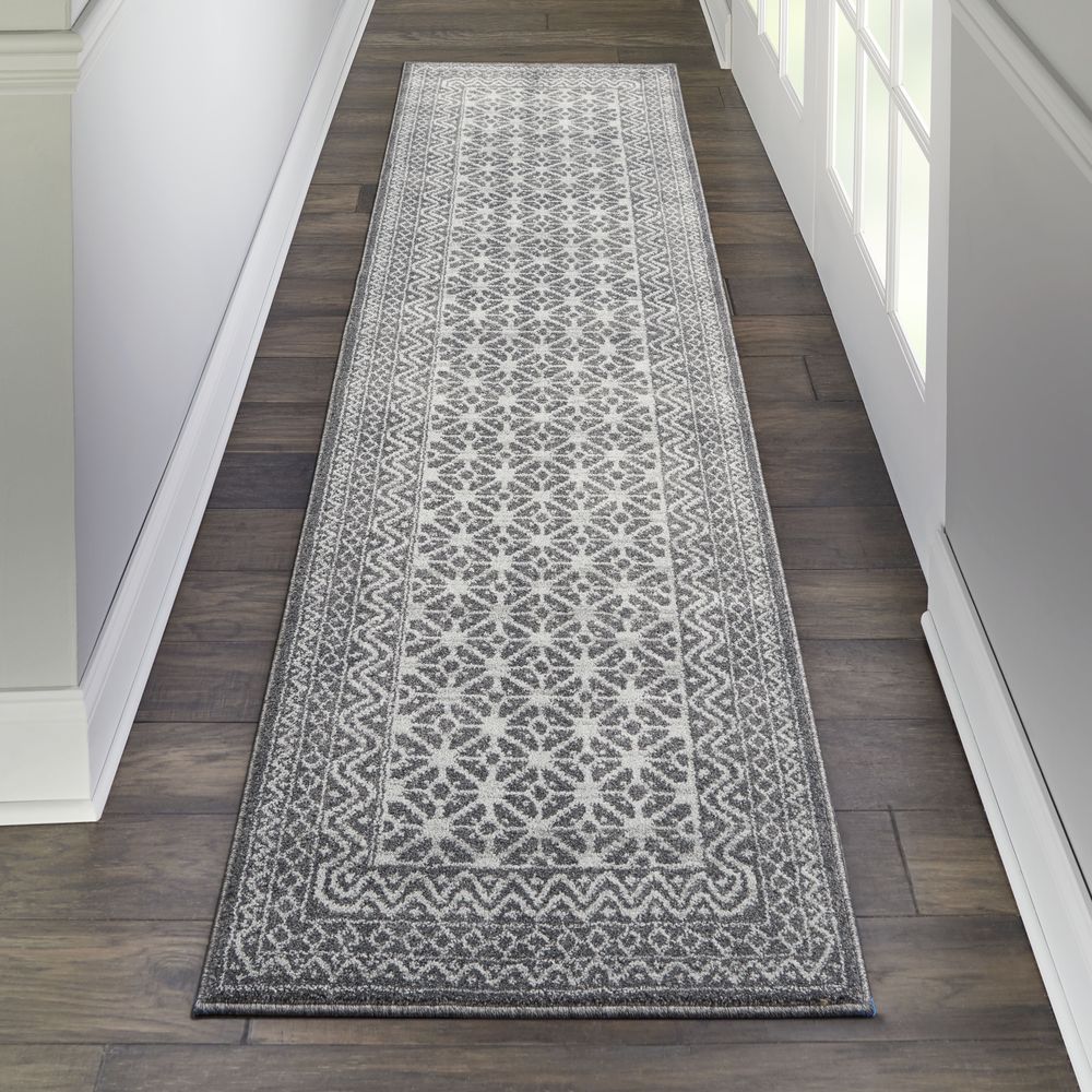Nourison Palermo PMR02 Rug - Charcoal & Silver