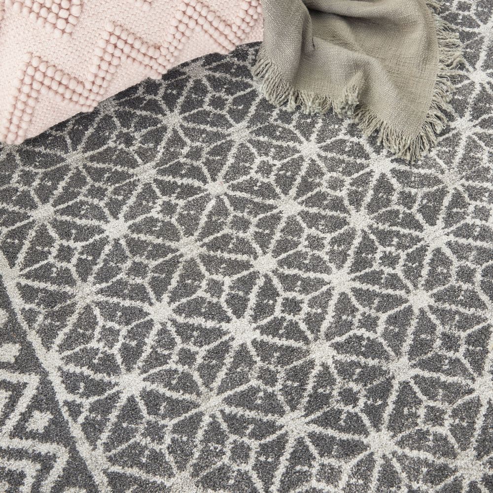 Nourison Palermo PMR02 Rug - Charcoal & Silver