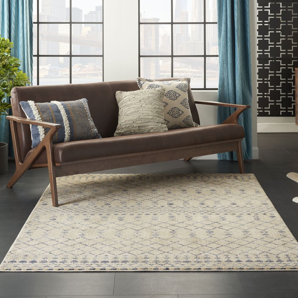 Nourison Palermo PMR03 Rug - Beige & Blue