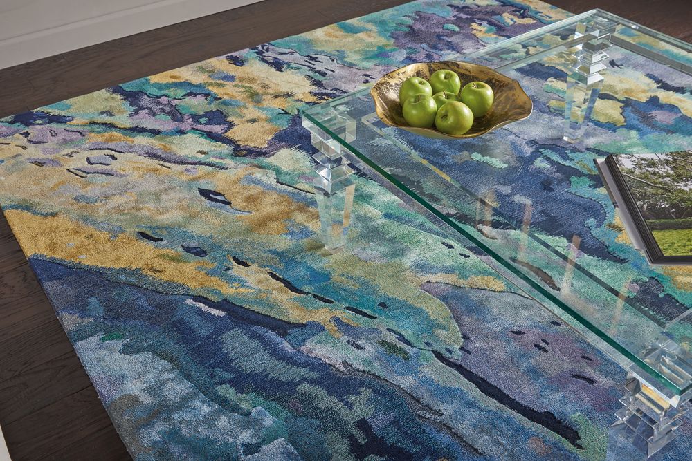 Nourison Prismatic PRS09 Rug - Silver & Blue