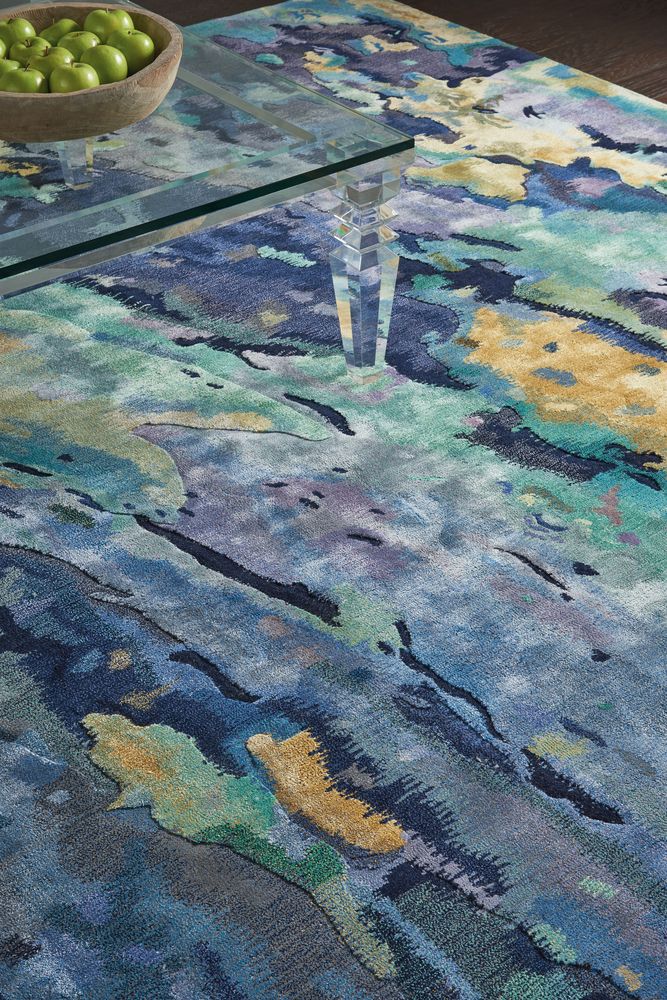 Nourison Prismatic PRS09 Rug - Silver & Blue