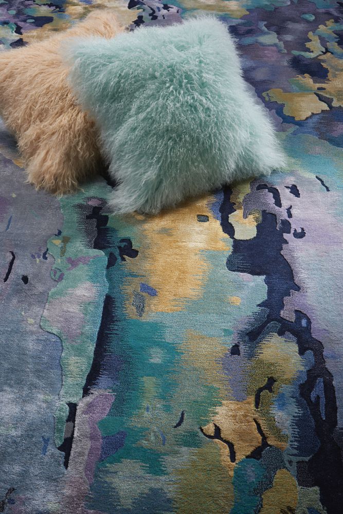 Nourison Prismatic PRS09 Rug - Silver & Blue