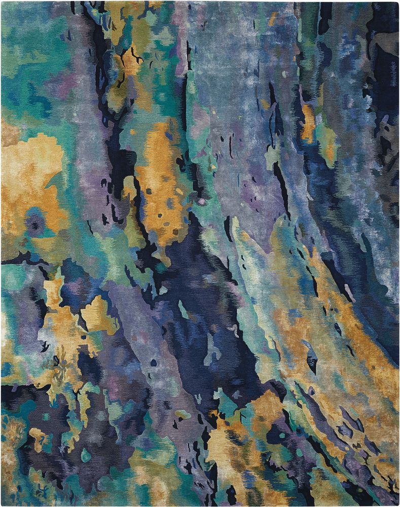 Nourison Prismatic PRS09 Rug - Silver & Blue