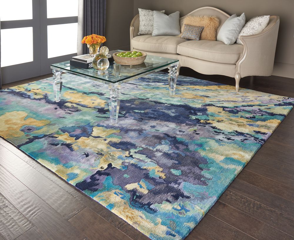 Nourison Prismatic PRS09 Rug - Silver & Blue