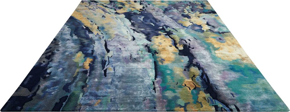 Nourison Prismatic PRS09 Rug - Silver & Blue