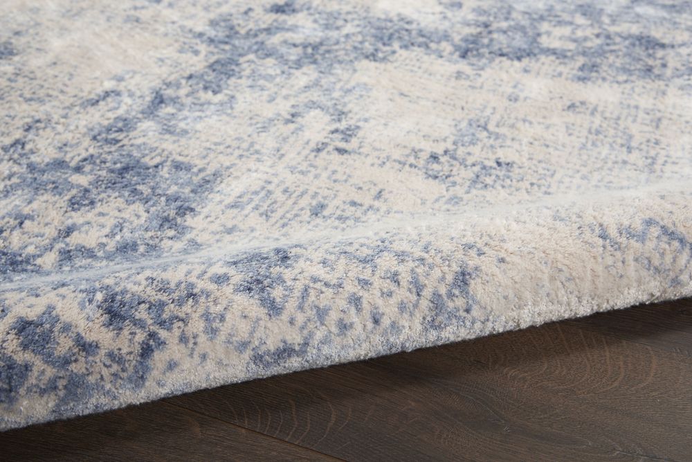 Nourison Silky Textures SLY01 Rug - Ivory & Blue