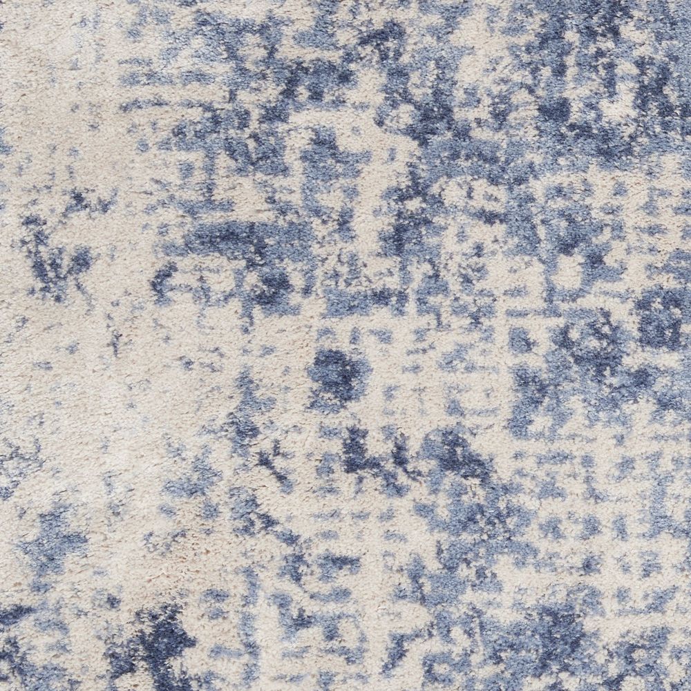 Nourison Silky Textures SLY01 Rug - Ivory & Blue
