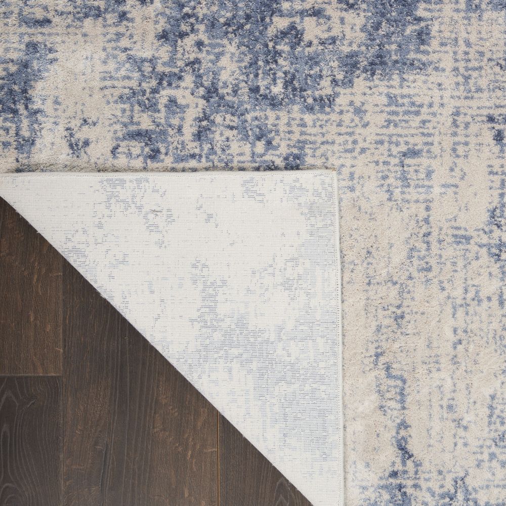 Nourison Silky Textures SLY01 Rug - Ivory & Blue