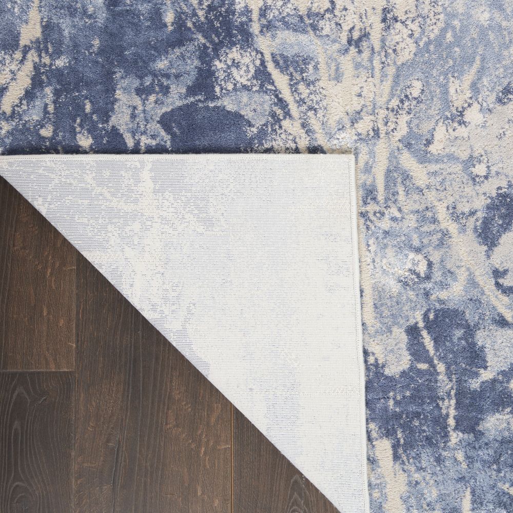 Nourison Silky Textures SLY02 Rug - Blue & Cream