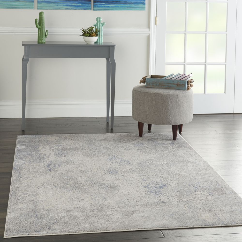 Nourison Silky Textures SLY06 Rug - Ivory & Grey