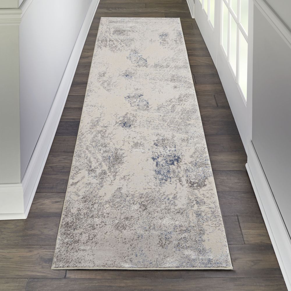 Nourison Silky Textures SLY06 Rug - Ivory & Grey