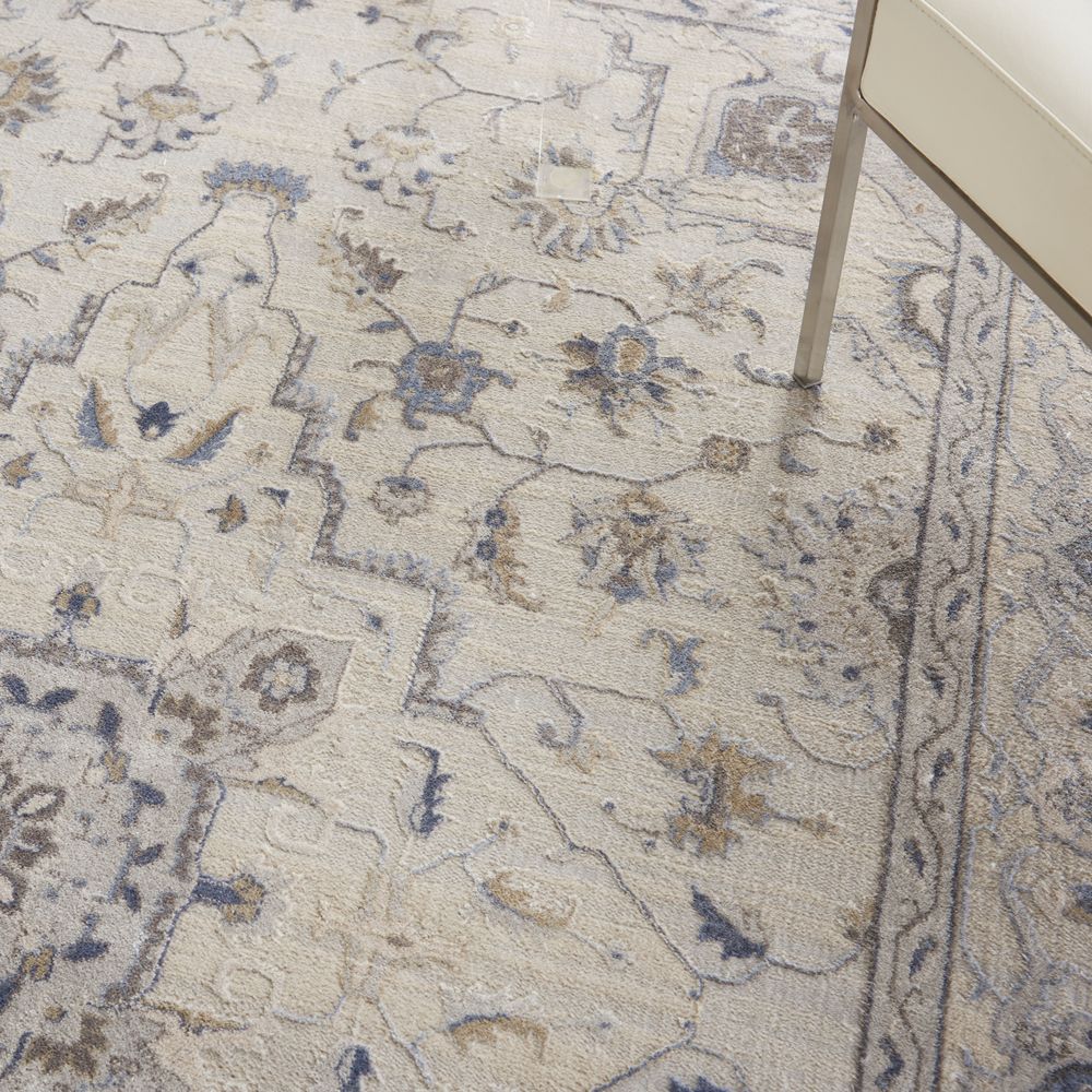Nourison Silky Textures SLY08 Rug - Ivory & Grey